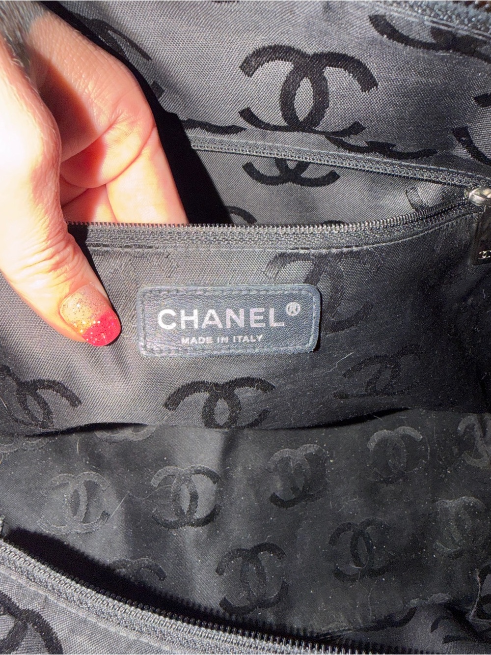 CHANEL Calfskin Quilted Large Cambon Tote Pink & Black Authentic - Picture 8 of 12